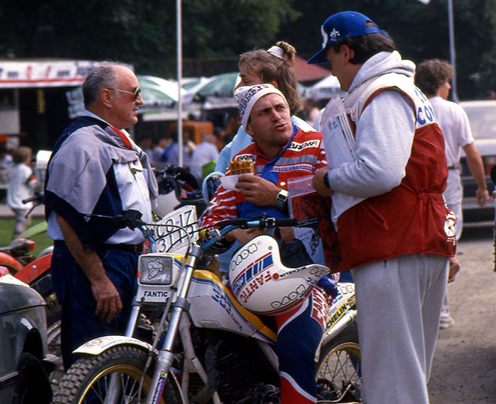 WTC Belgium 1988: Talking with a relaxed Thierry Michaud.