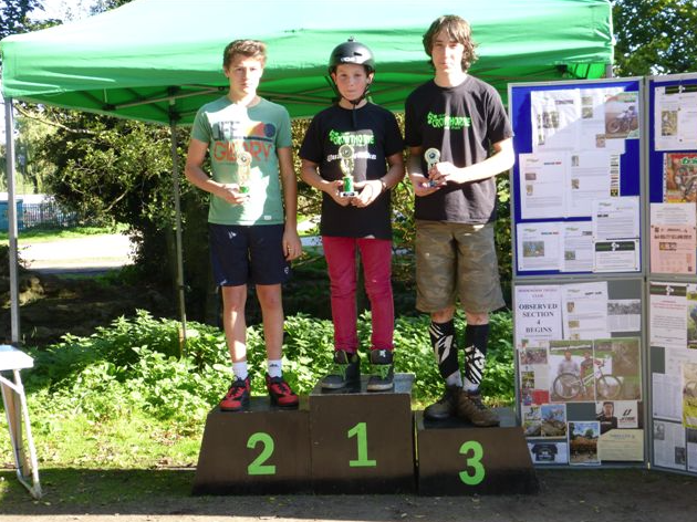 Novice Class podium. 1st. Jamie Smith. 2nd. Aaron Carpenter. 3rd. Adam Birchmore
