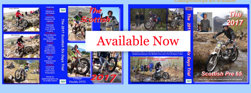 2017 SSDT and Pre65 Scottish Trial DVD’s