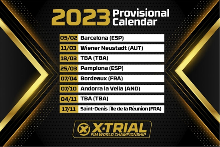 Provisional 2023 FIM XTrial World Championship calendar Trials Magazine
