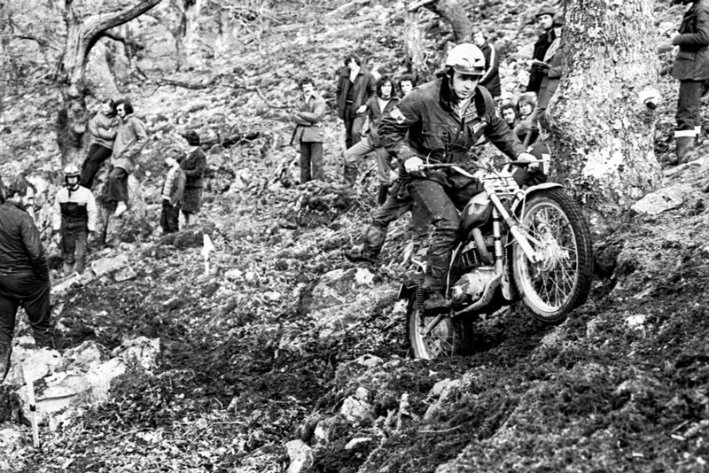 Malcolm Rathmell in Round 5 of 1974 FIM European Championship at Rhayader in Wales